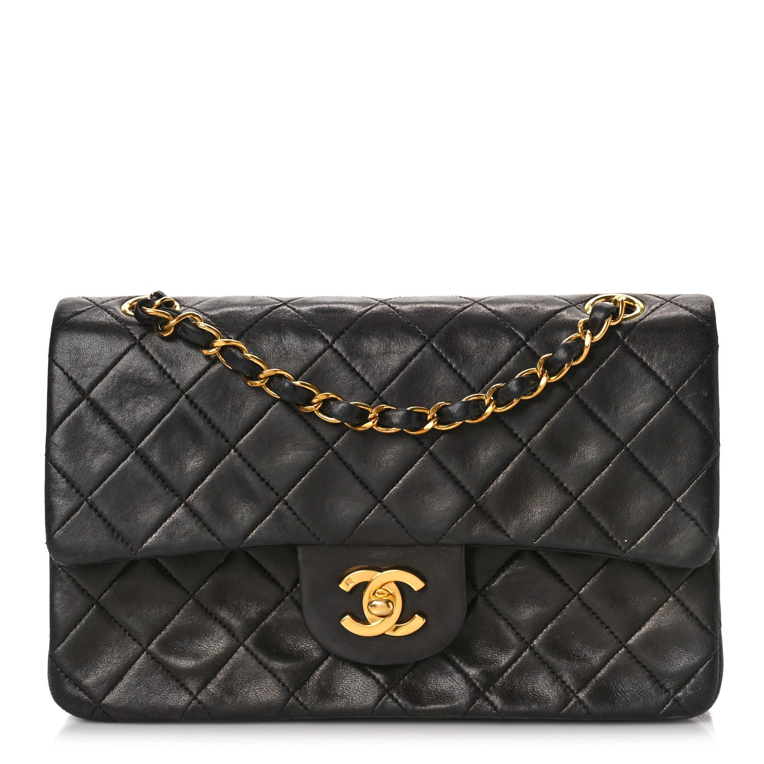 Chanel Lambskin Quilted Small Double Flap Black 1 of 12
