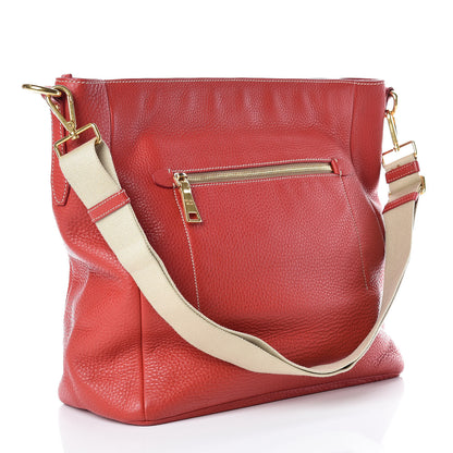 Prada Vitello Daino Shoulder Bag Fuoco 3 of 14