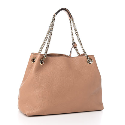 Gucci Pebbled Calfskin Medium Soho Chain Shoulder Bag Camelia 3 of 10