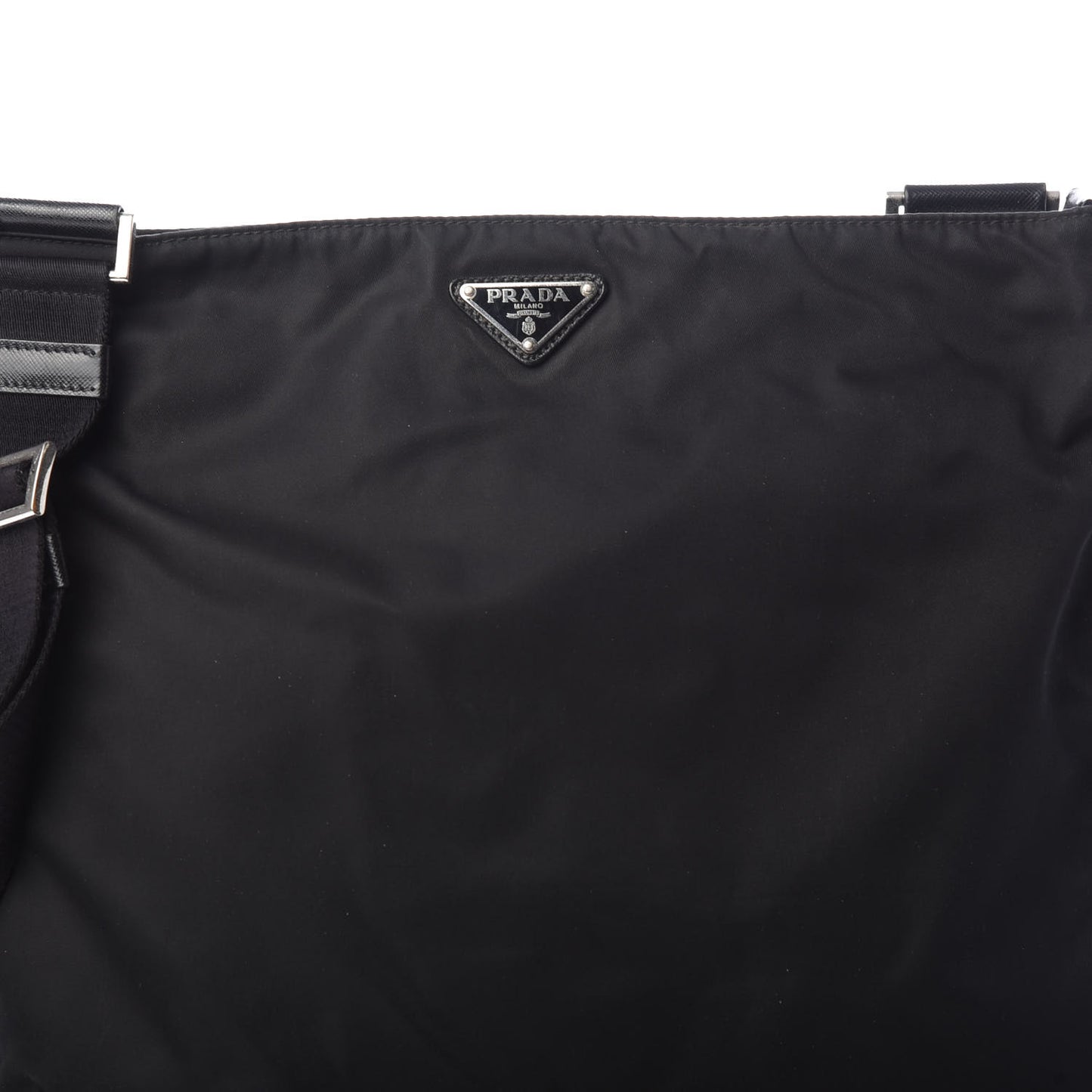 Nylon Messenger Bag Black