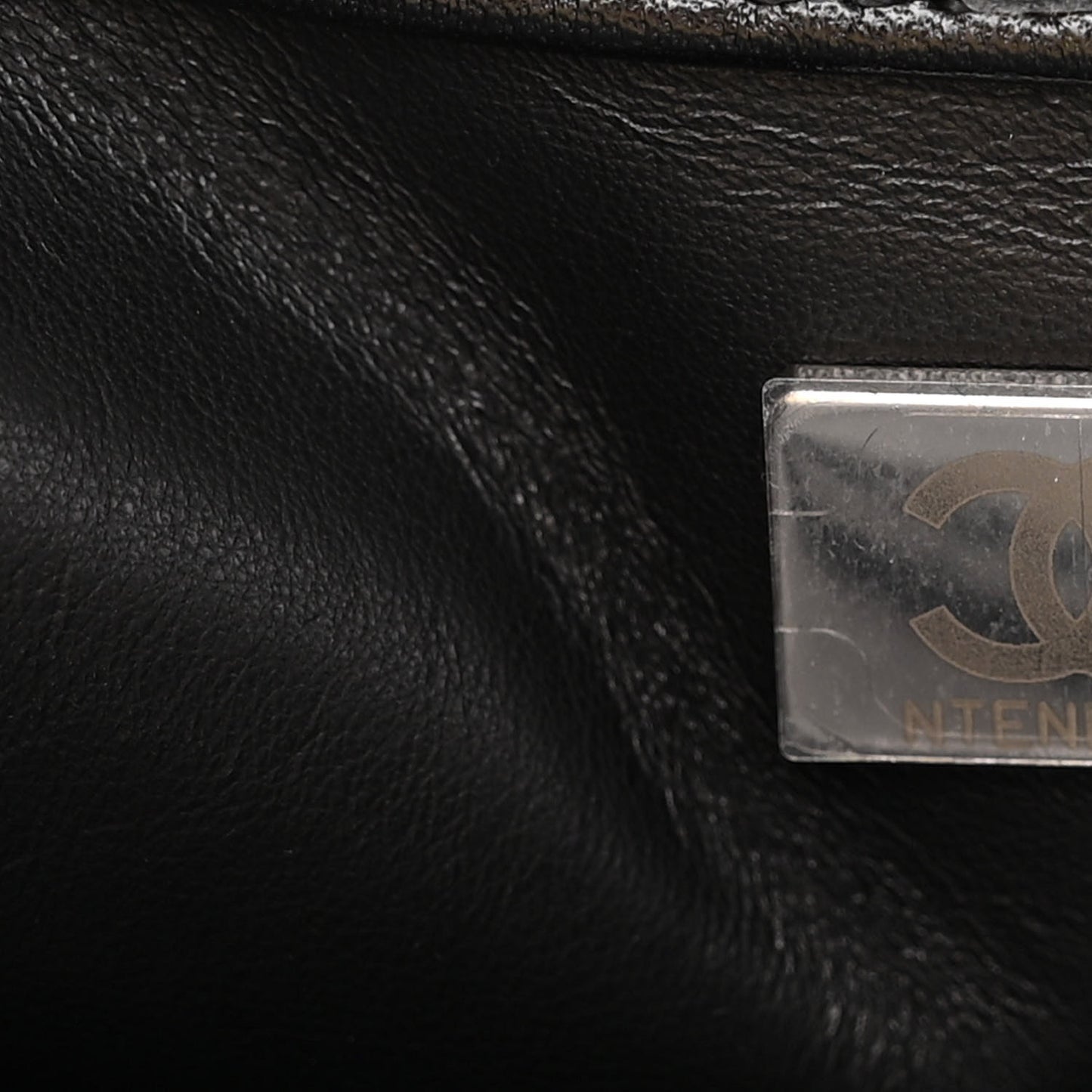 Lambskin Chain Rows Quilted Chain Hobo Black