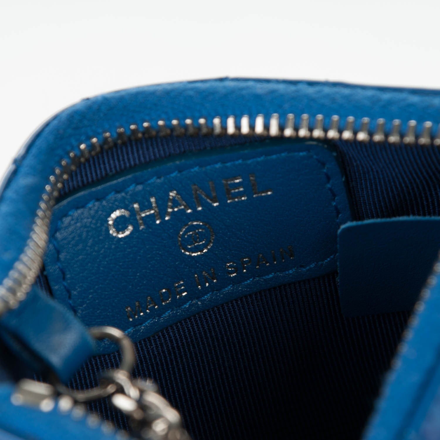 Chanel Patent Quilted Key Holder Case Dark Blue 7 of 7