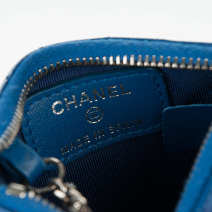Chanel Patent Quilted Key Holder Case Dark Blue 7 of 7