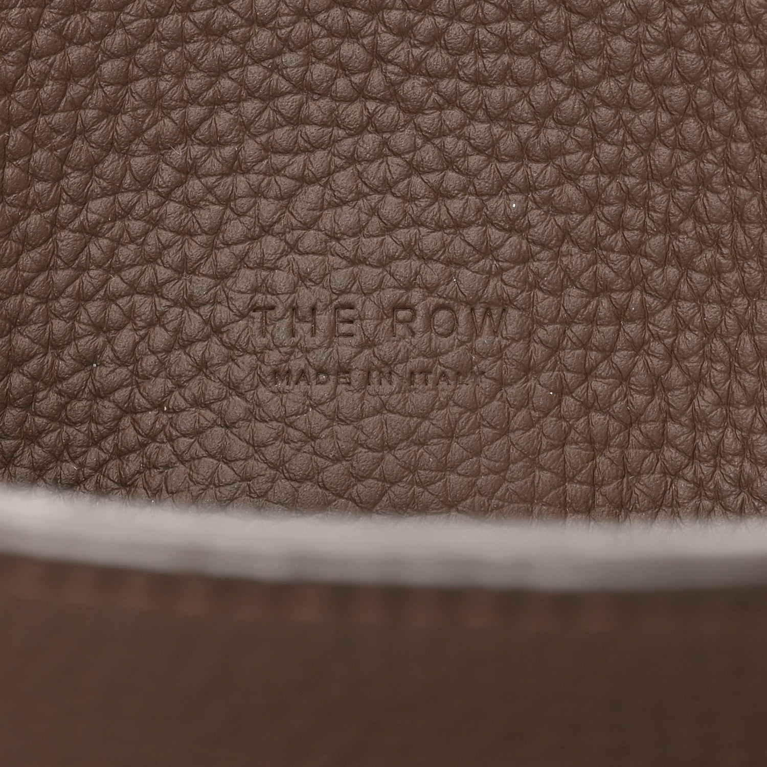 The Row Matte Grained Calfskin Margaux Shoulder 12  Dark Olive 6 of 9