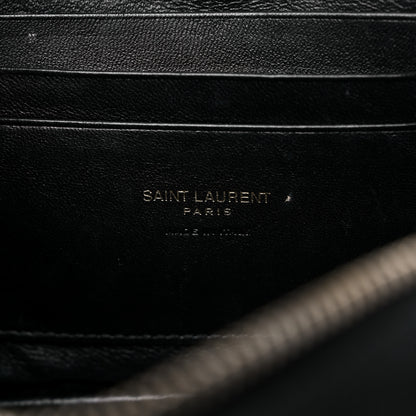 Saint Laurent Grain De Poudre Matelasse Monogram Mini Lou Camera Bag Black 6 of 13