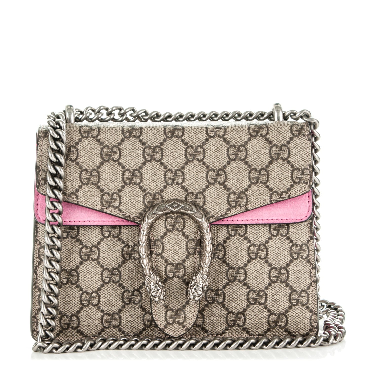 Gucci GG Supreme Monogram Mini Dionysus Shoulder Bag Pink 1 of 7