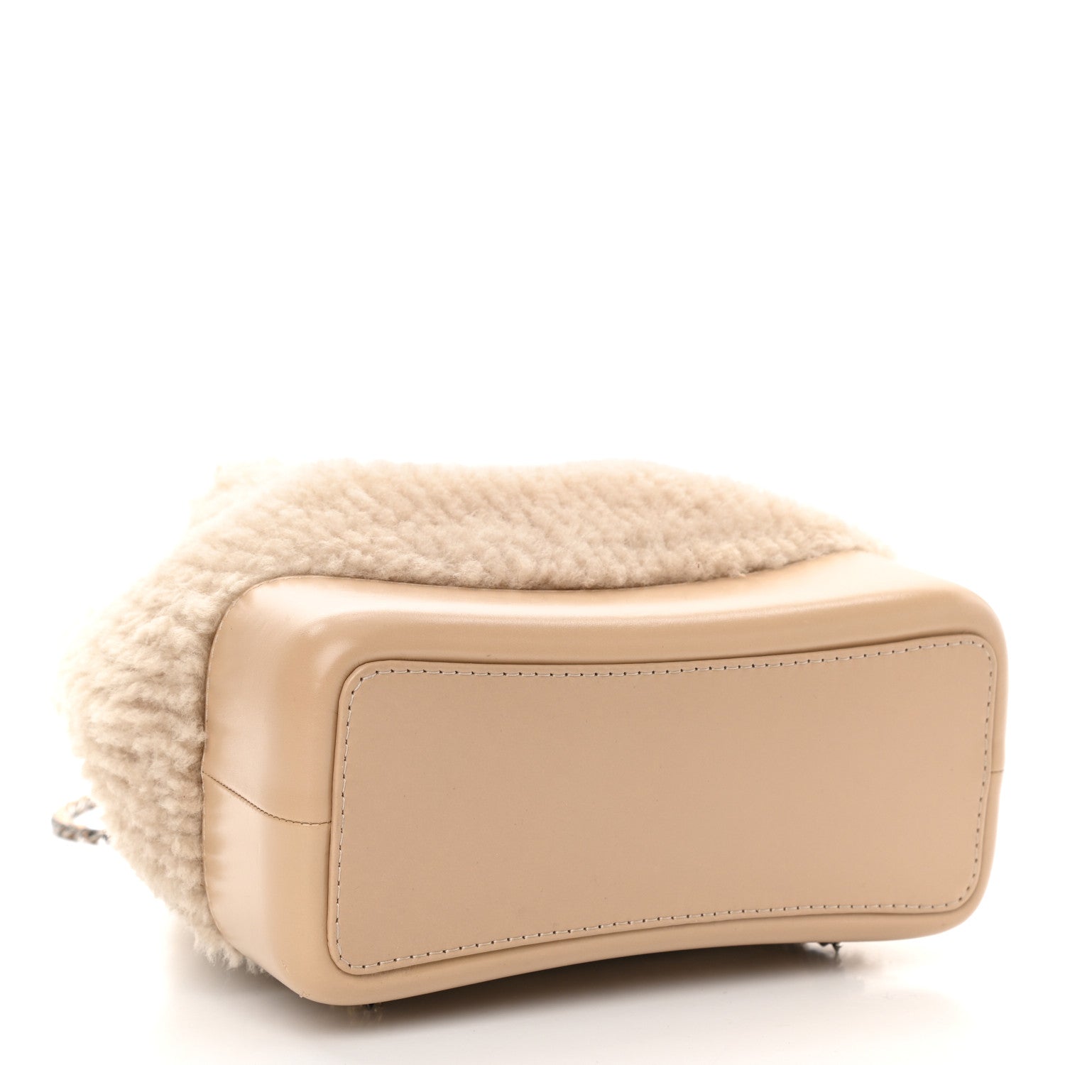 Chanel Shearling Small Gabrielle Backpack Dark Beige 4 of 10