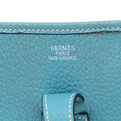 Hermes Taurillon Clemence Evelyne GM Blue Jean 11 of 24