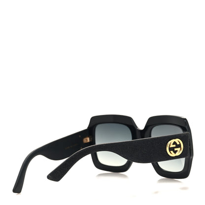 Gucci Square Frame GG0102S Sunglasses Glitter Black 4 of 8
