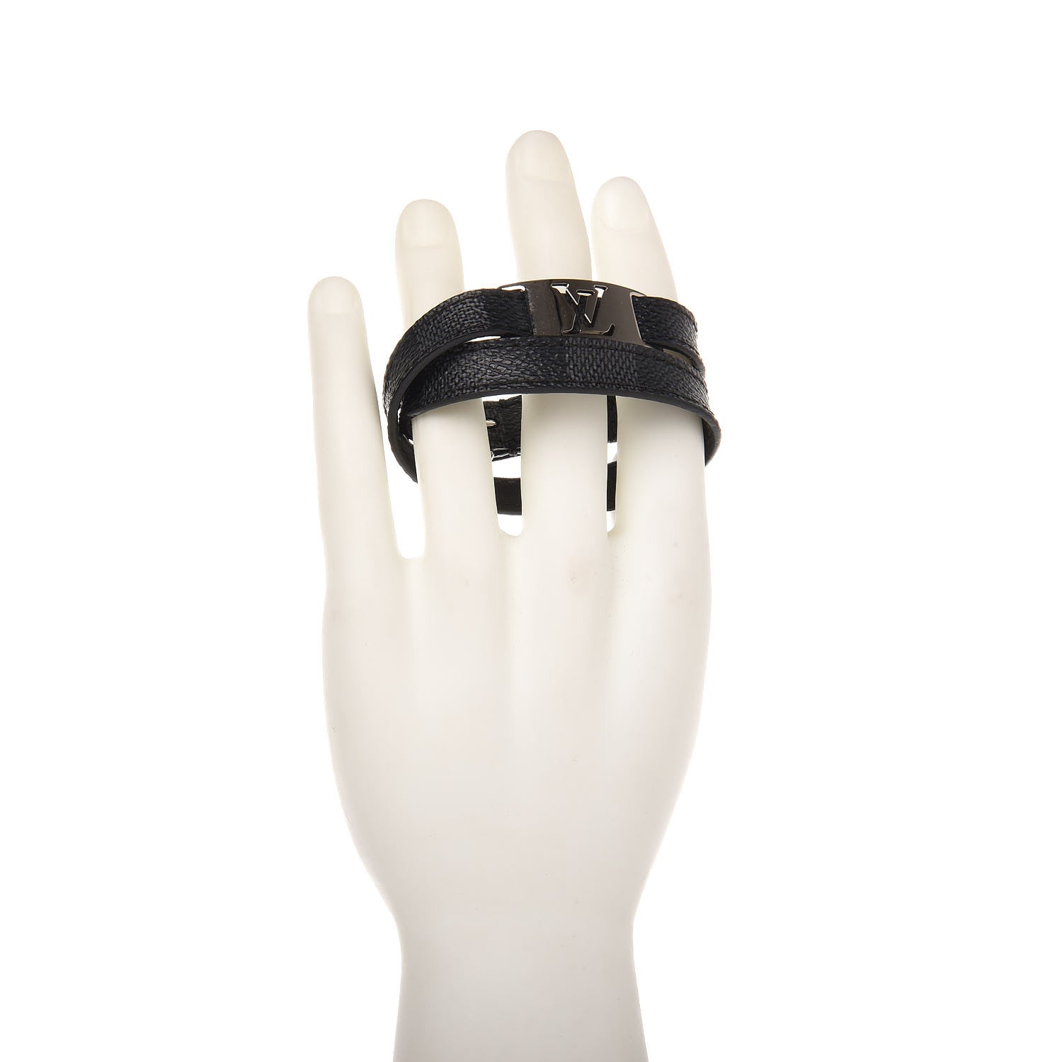 Louis Vuitton Damier Graphite Sign It Bracelet 2 of 8