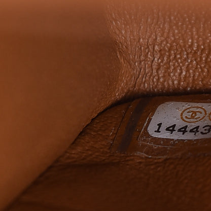 Chanel Caviar Quilted Maxi Double Flap Light Brown 9 of 10