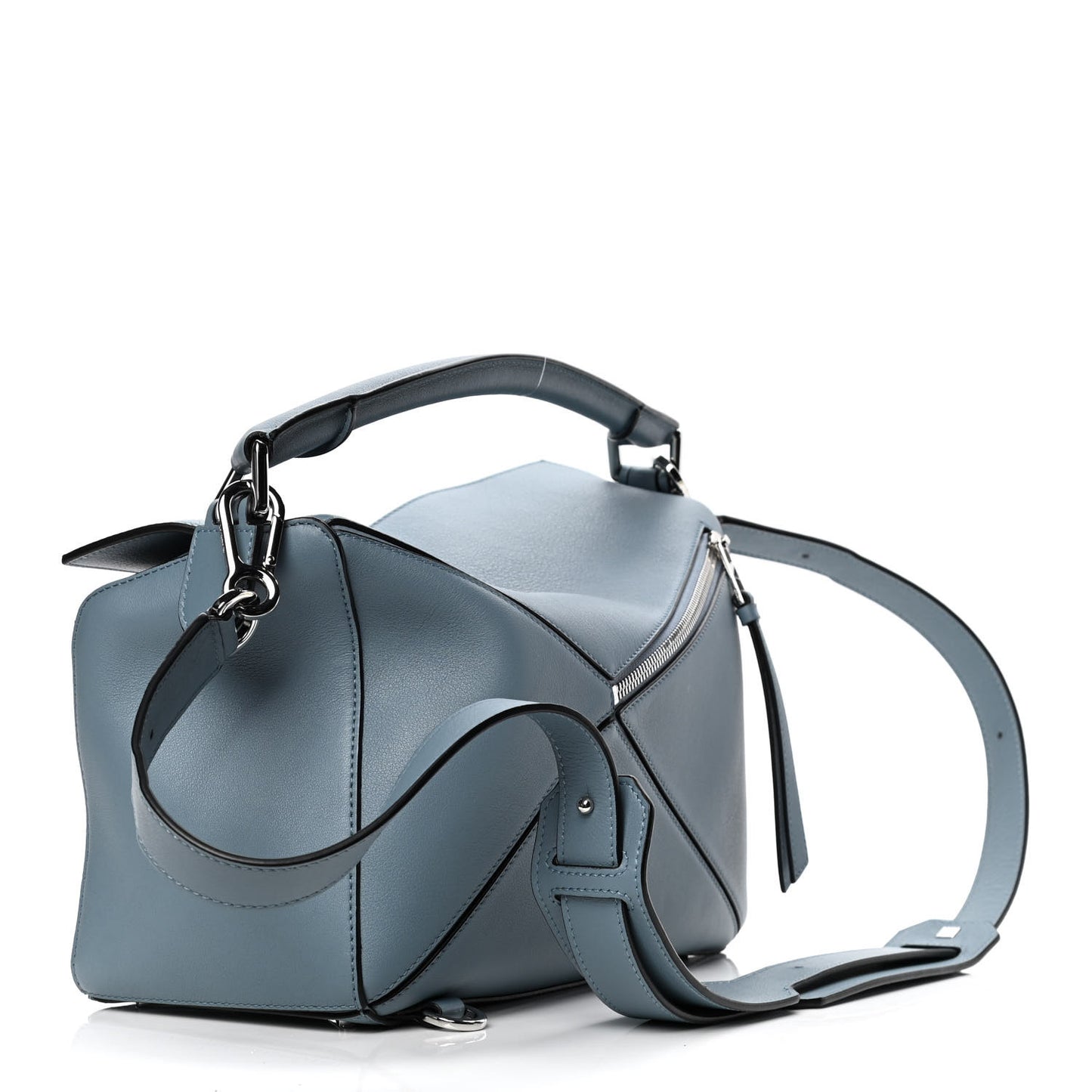 Calfskin Medium Puzzle Bag Stone Blue