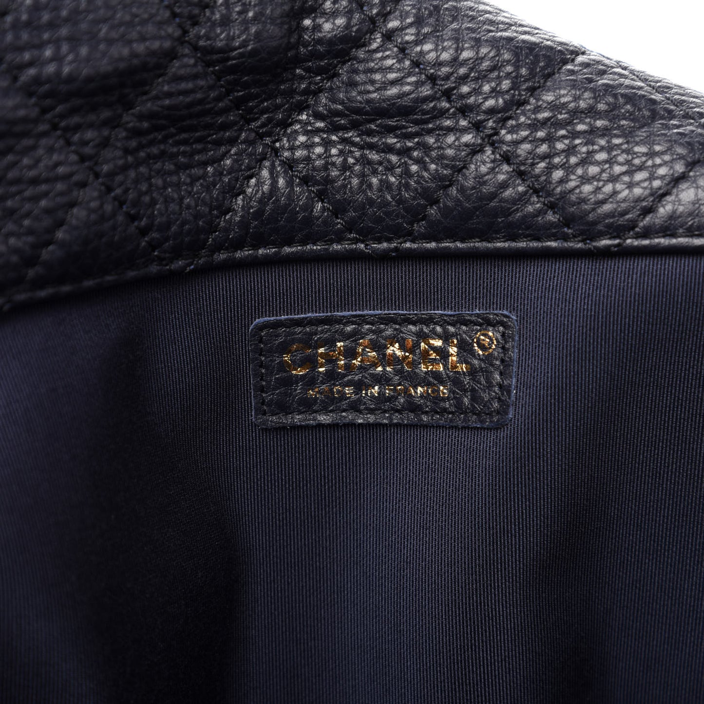 Calfskin Quilted XXL Travel Flap Bag Navy