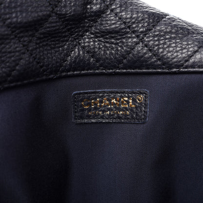 Chanel Calfskin Quilted XXL Travel Flap Bag Navy 8 of 10