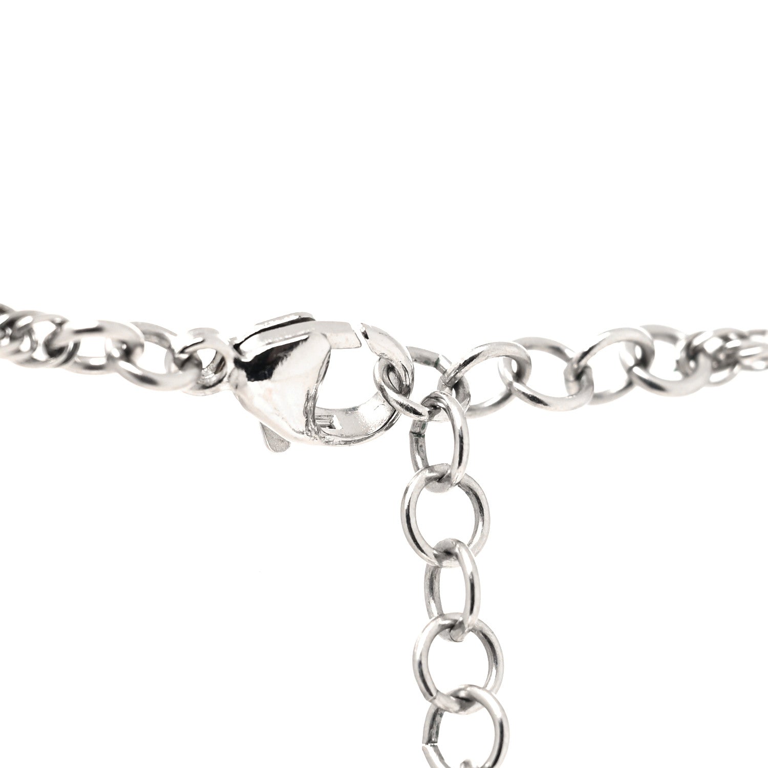 Chanel Crystal Pearl CC Long Necklace Silver 4 of 5