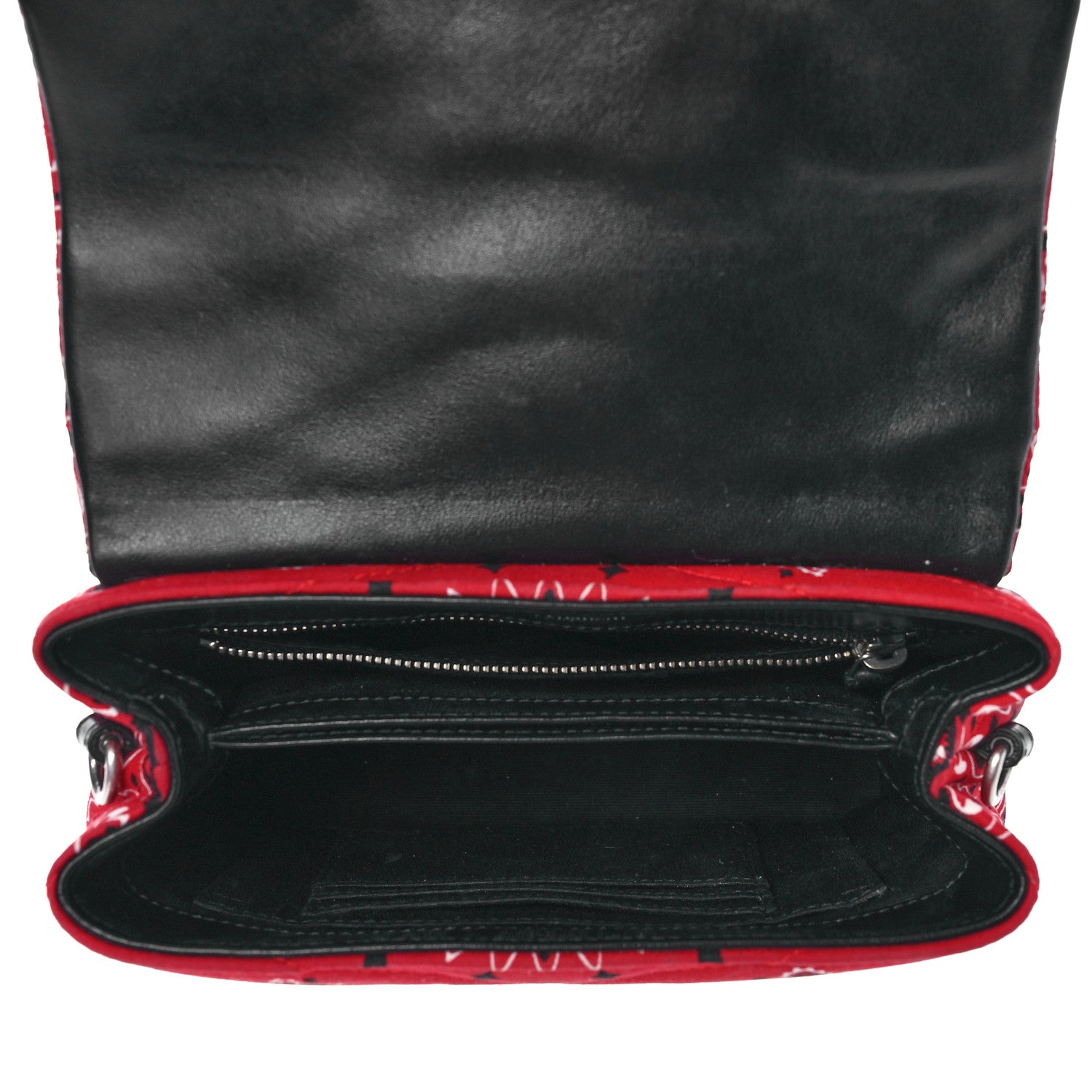 Saint Laurent Cotton Bandana Y Quilted Monogram Toy Loulou Crossbody Bag Red 5 of 12