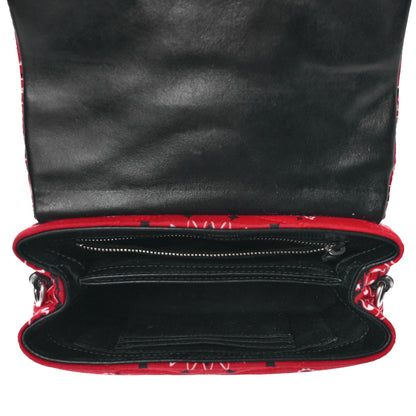 Saint Laurent Cotton Bandana Y Quilted Monogram Toy Loulou Crossbody Bag Red 5 of 12