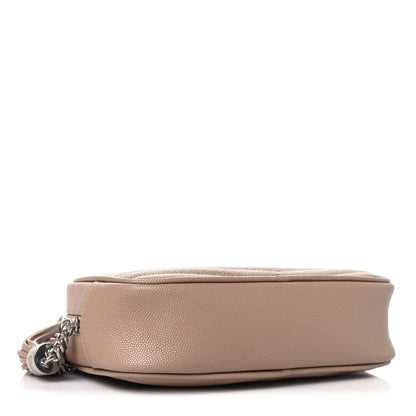 Saint Laurent Grain De Poudre Matelasse Monogram Mini Lou Camera Bag  Gold Sand 4 of 11