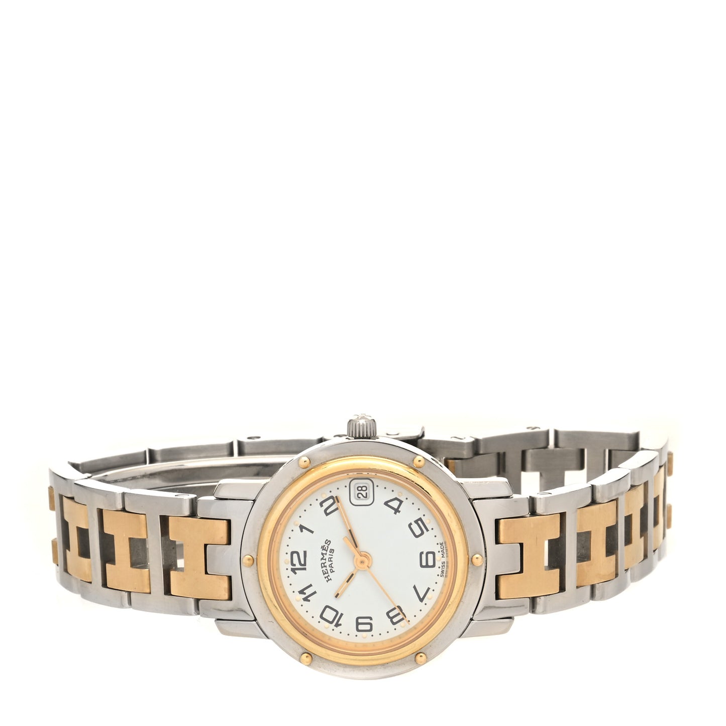 Stainless Steel 24mm Clipper Quartz Watch Gold