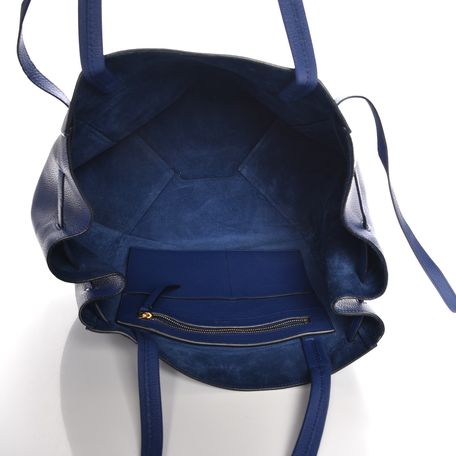 Celine Soft Grained Calfskin Medium Belt Cabas Phantom Indigo 5 of 7