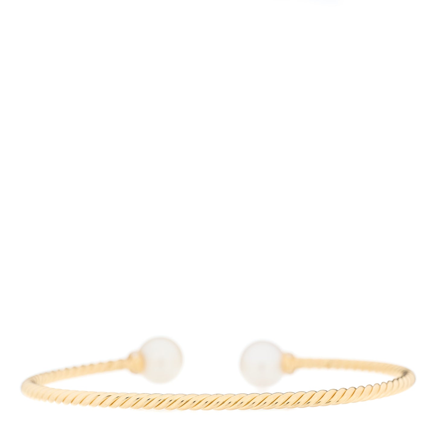 18K Yellow Gold Diamond Pearl 8.5mm Solari Bracelet