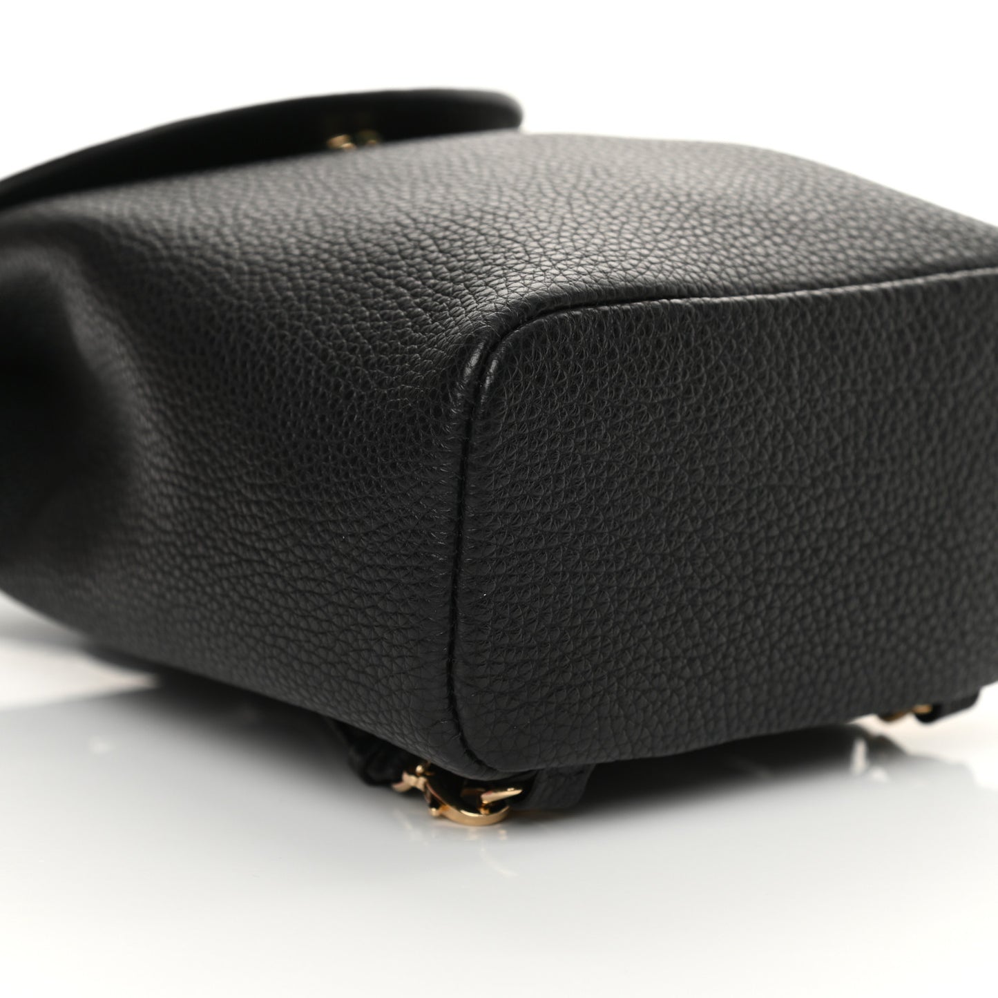 Hammered Calfskin Gancini Mini Bag Black