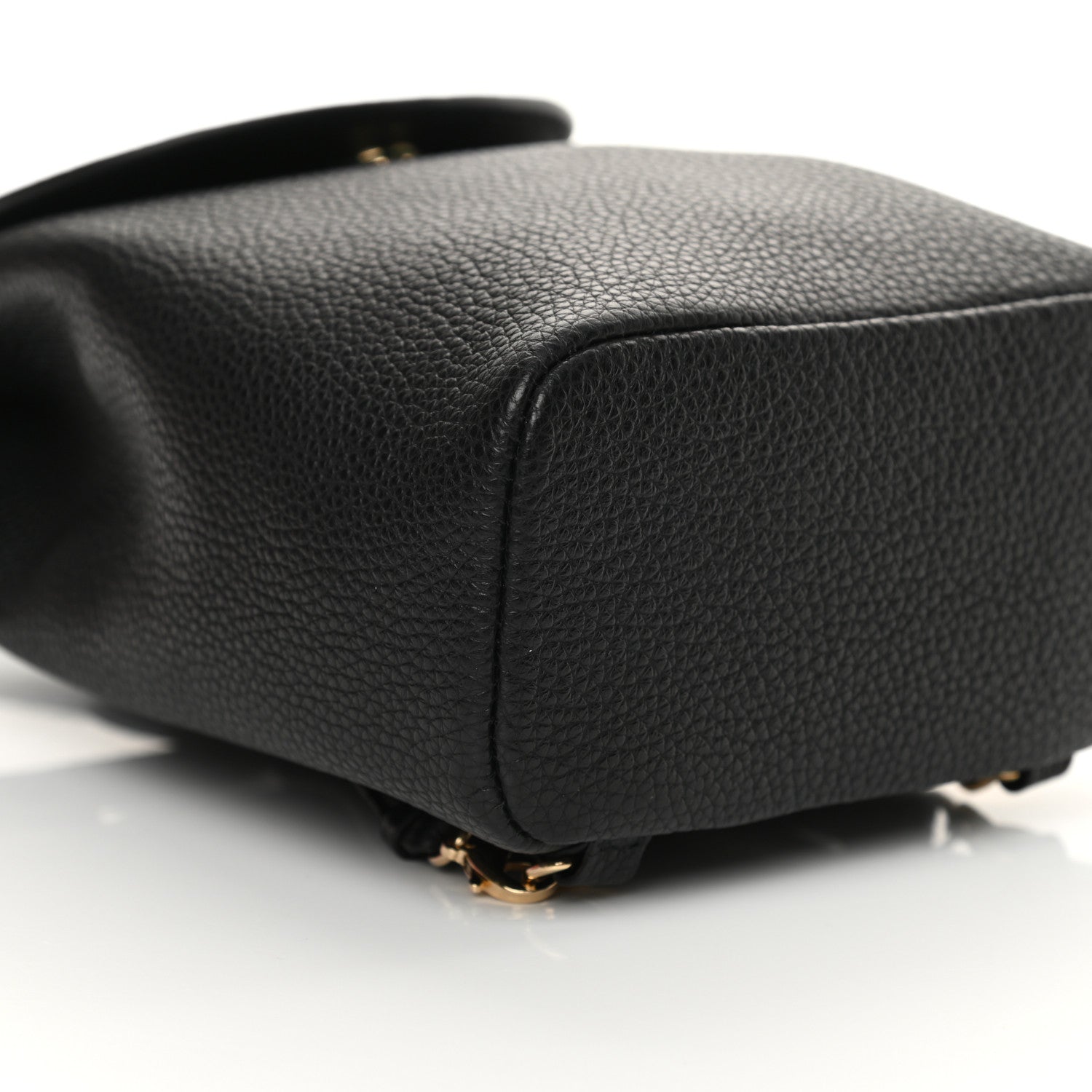 Salvatore Ferragamo Hammered Calfskin Gancini Mini Bag Black 8 of 10