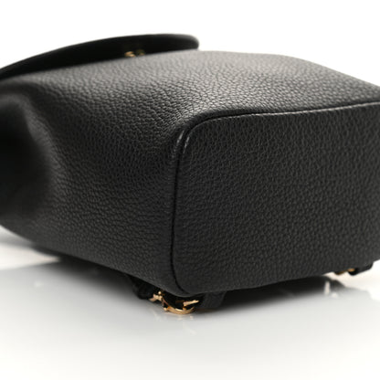 Salvatore Ferragamo Hammered Calfskin Gancini Mini Bag Black 8 of 10