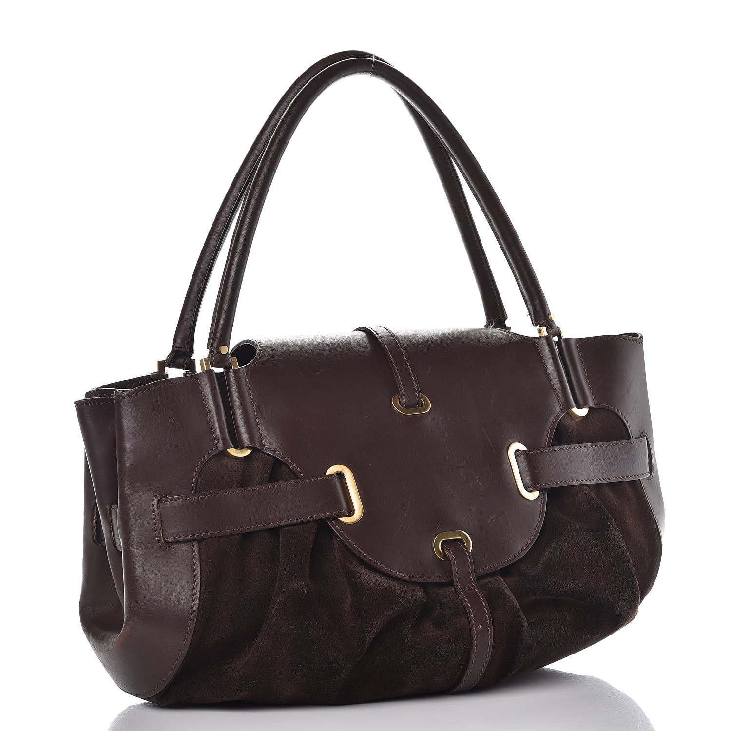 Jimmy Choo Suede Calfskin Tulita Brown 3 of 14