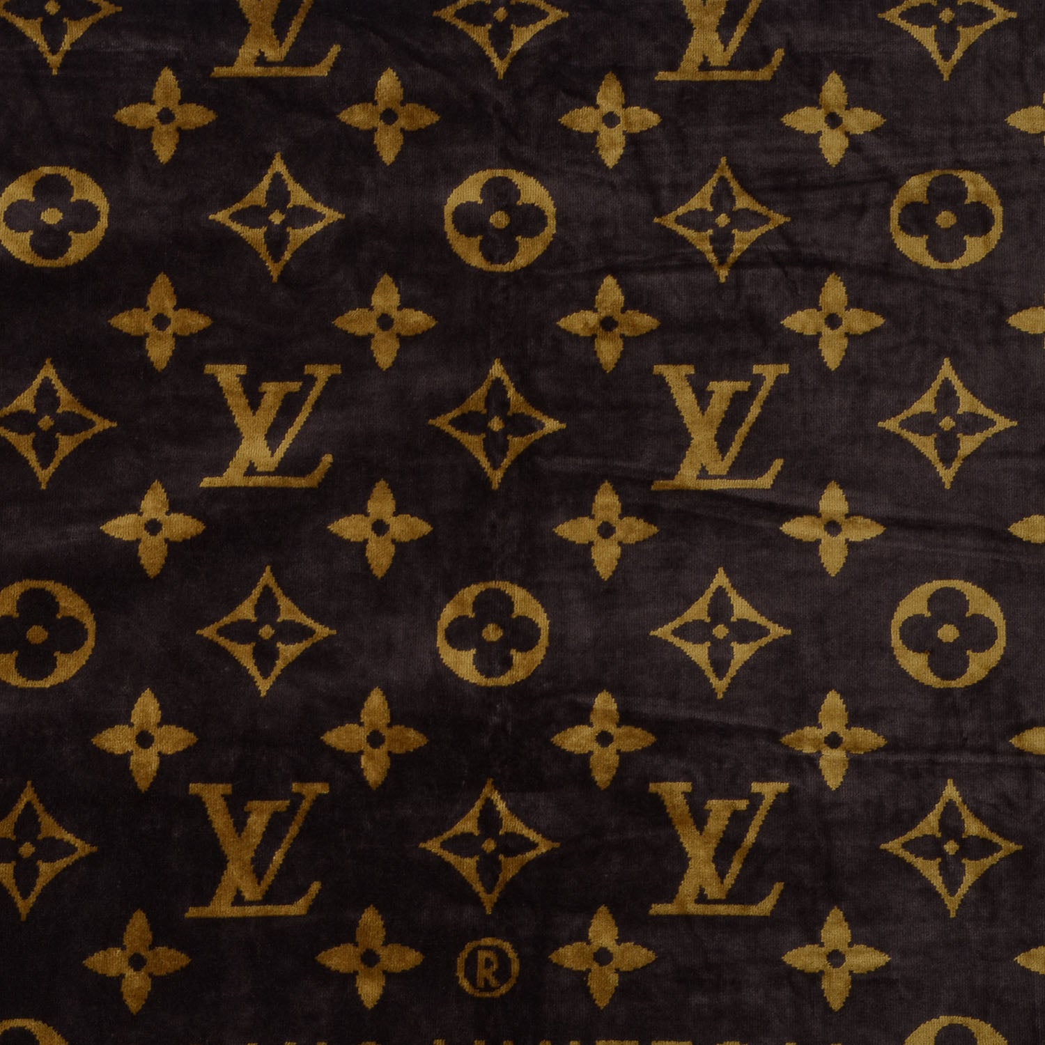Louis Vuitton Cotton Monogram Classic Beach Towel Brown 1 of 5