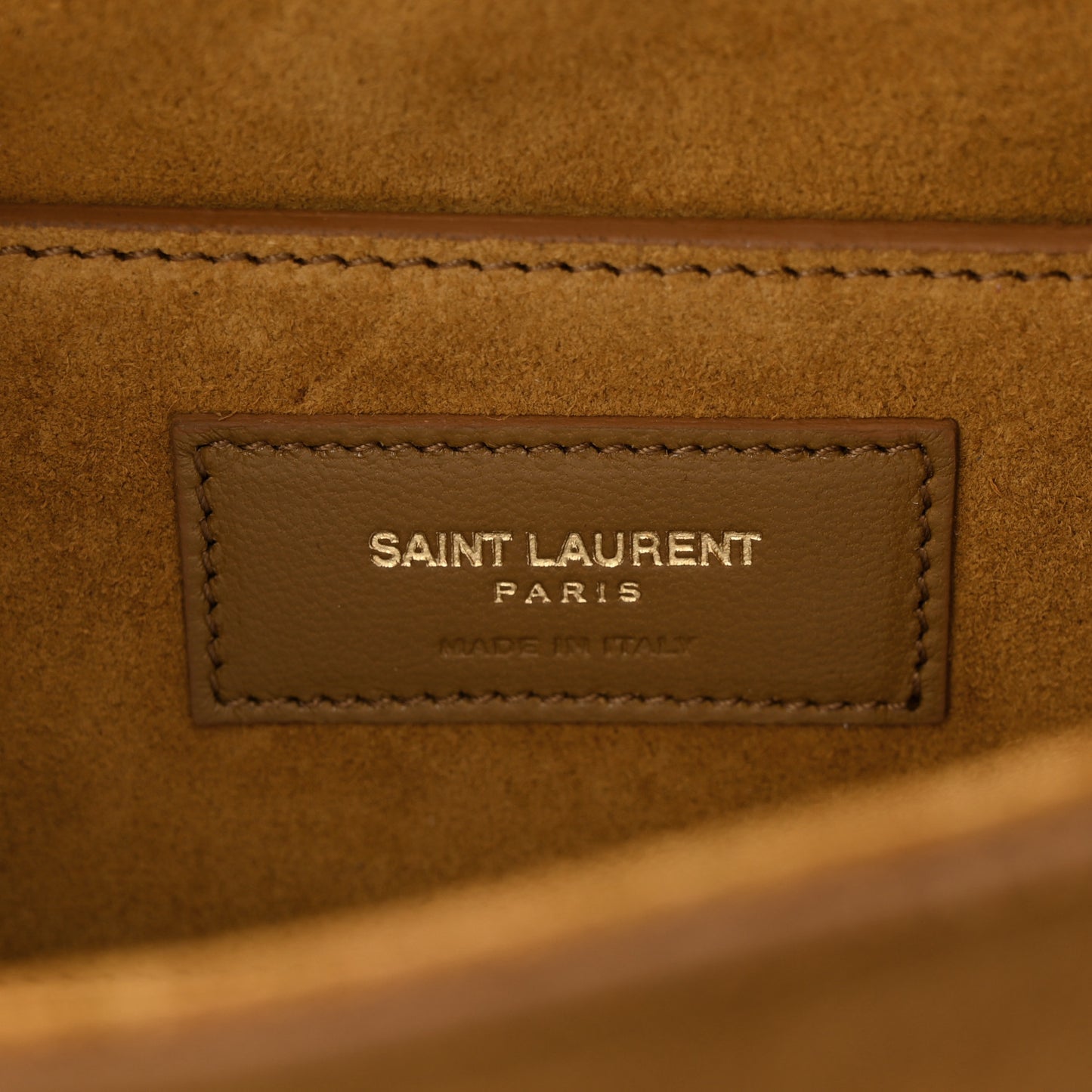 Suede Fringe Small Monogram Satchel Light Ocre