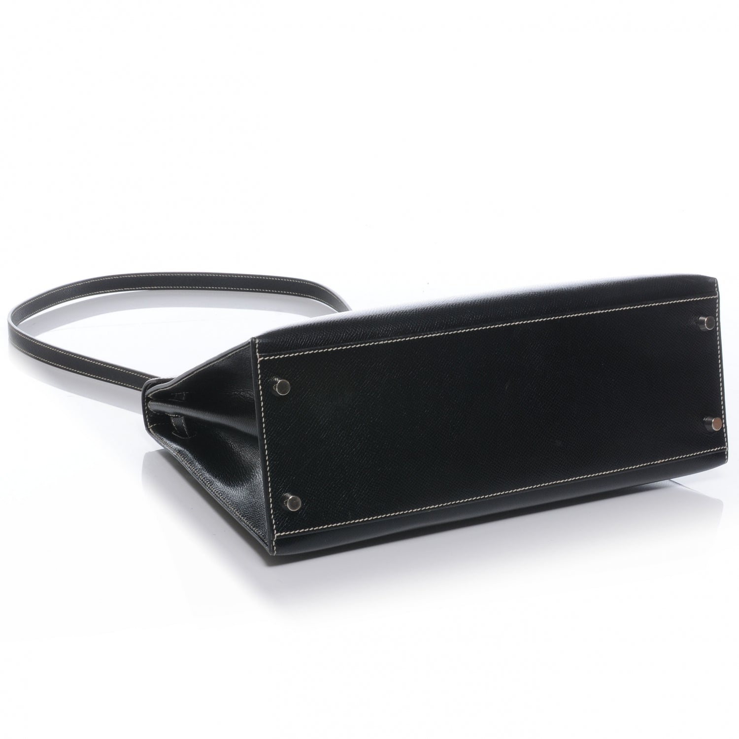 Hermes Veau Grain Lisse Kelly Sellier 32 Black 4 of 10