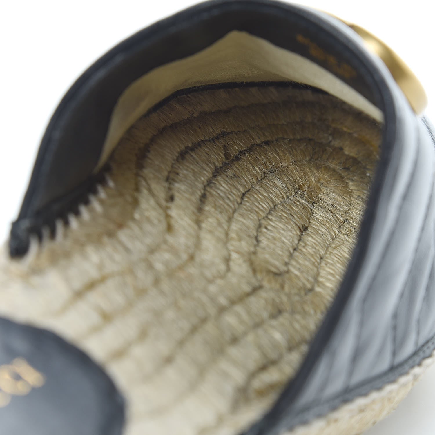 Gucci Nappa Matelasse GG Marmont Espadrille Slippers 36 Black 15 of 16