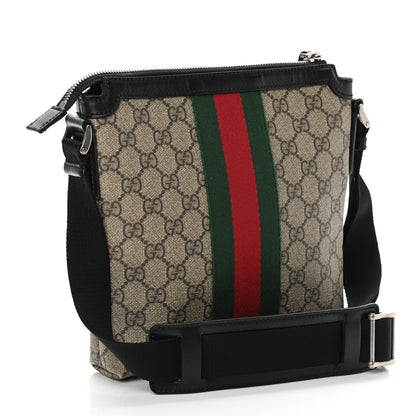 Gucci GG Supreme Monogram Web Messenger Bag Black 2 of 9