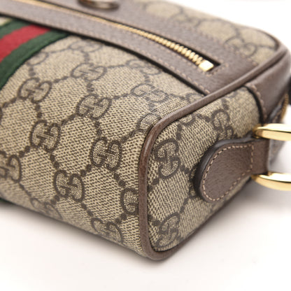 Gucci GG Supreme Monogram Web Mini Ophidia Shoulder Bag Brown 9 of 10