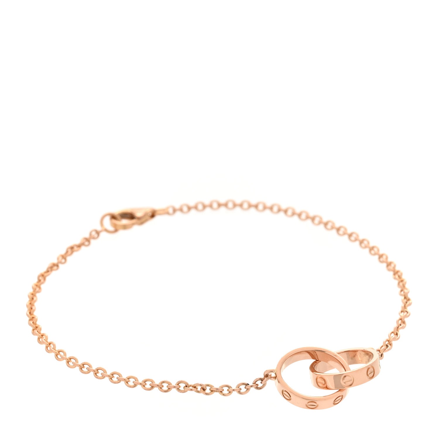 Cartier 18K Pink Gold Interlocking LOVE Bracelet 1 of 5