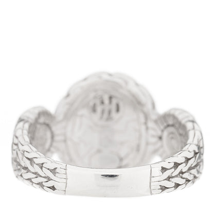 John Hardy Sterling Silver Diamond Small Circle Contour Ring 54 7 4 of 6