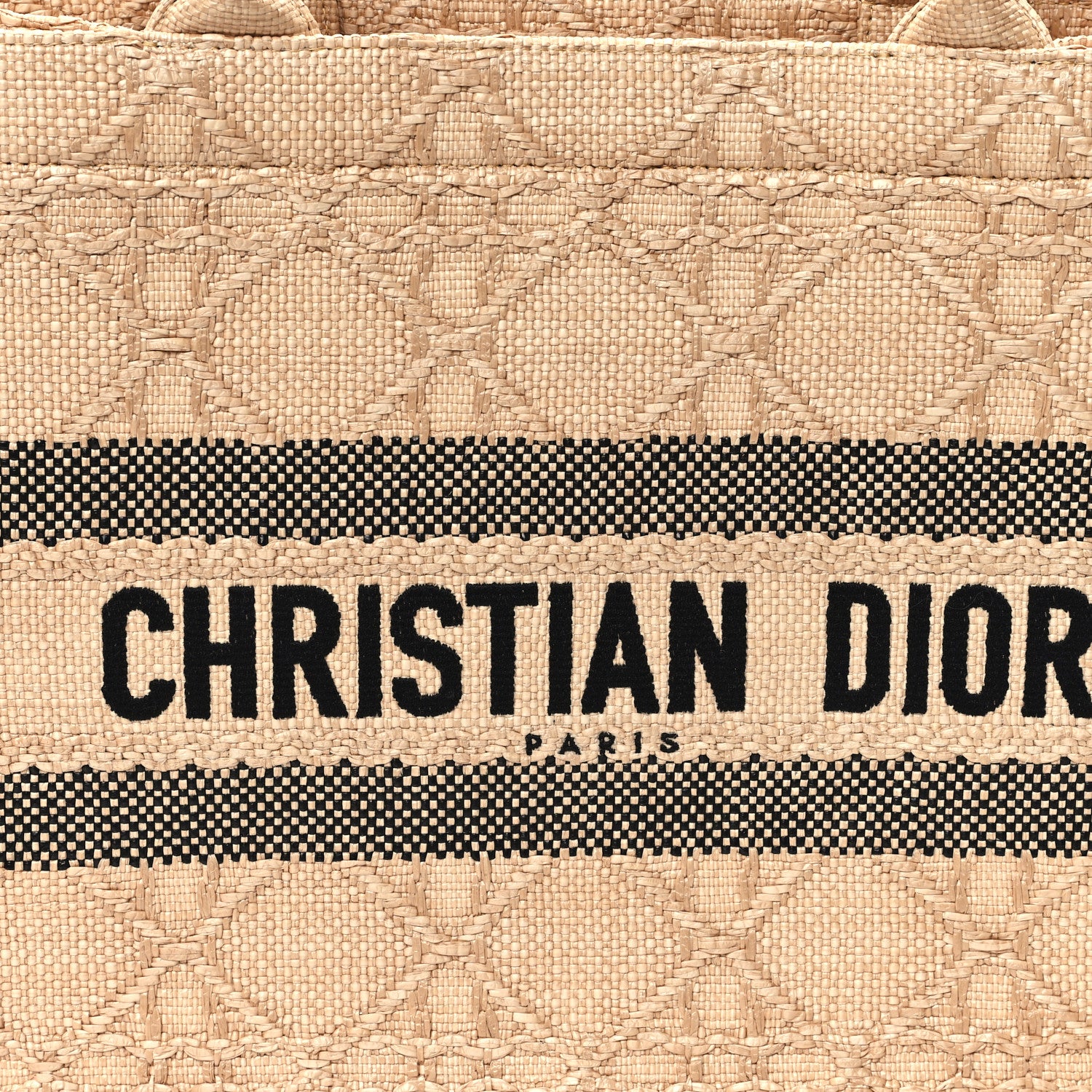 Christian Dior Raffia Cannage Medium Book Tote Natural 8 of 11
