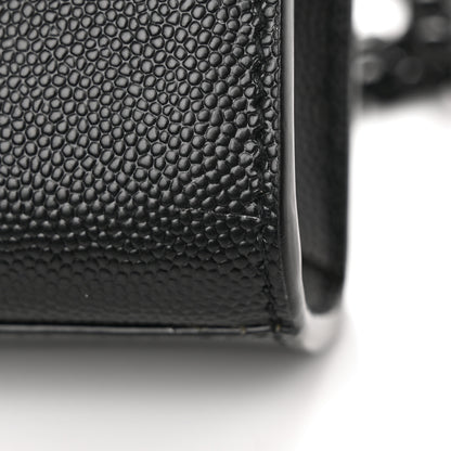 Saint Laurent Grain De Poudre Small Monogram Monochrome Kate Satchel Black 13 of 13