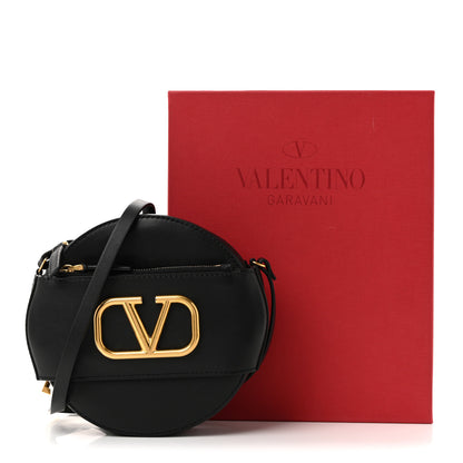 Valentino Garavani Calfskin VLogo Round Crossbody Bag Black 10 of 10