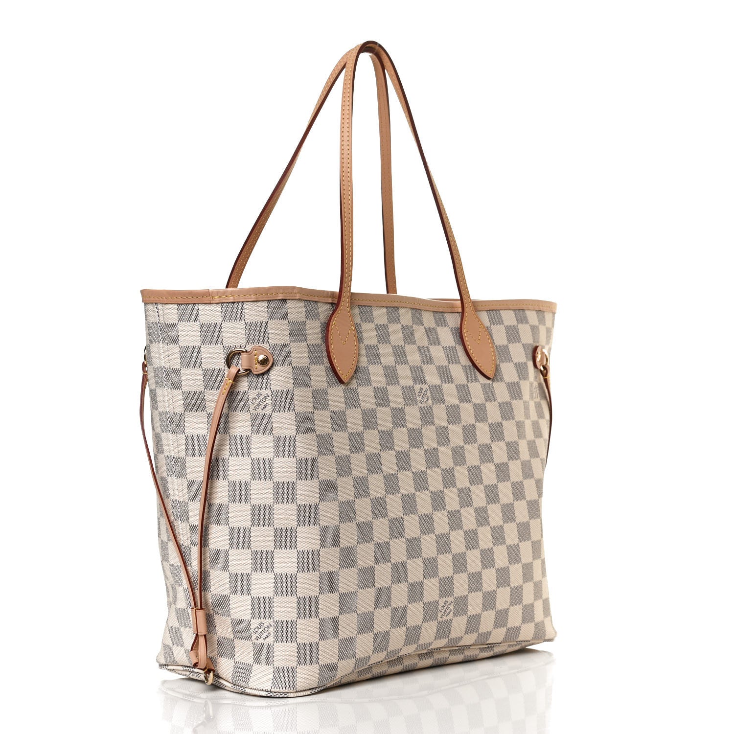 Louis Vuitton Damier Azur Neo Neverfull MM Rose Ballerine 3 of 17