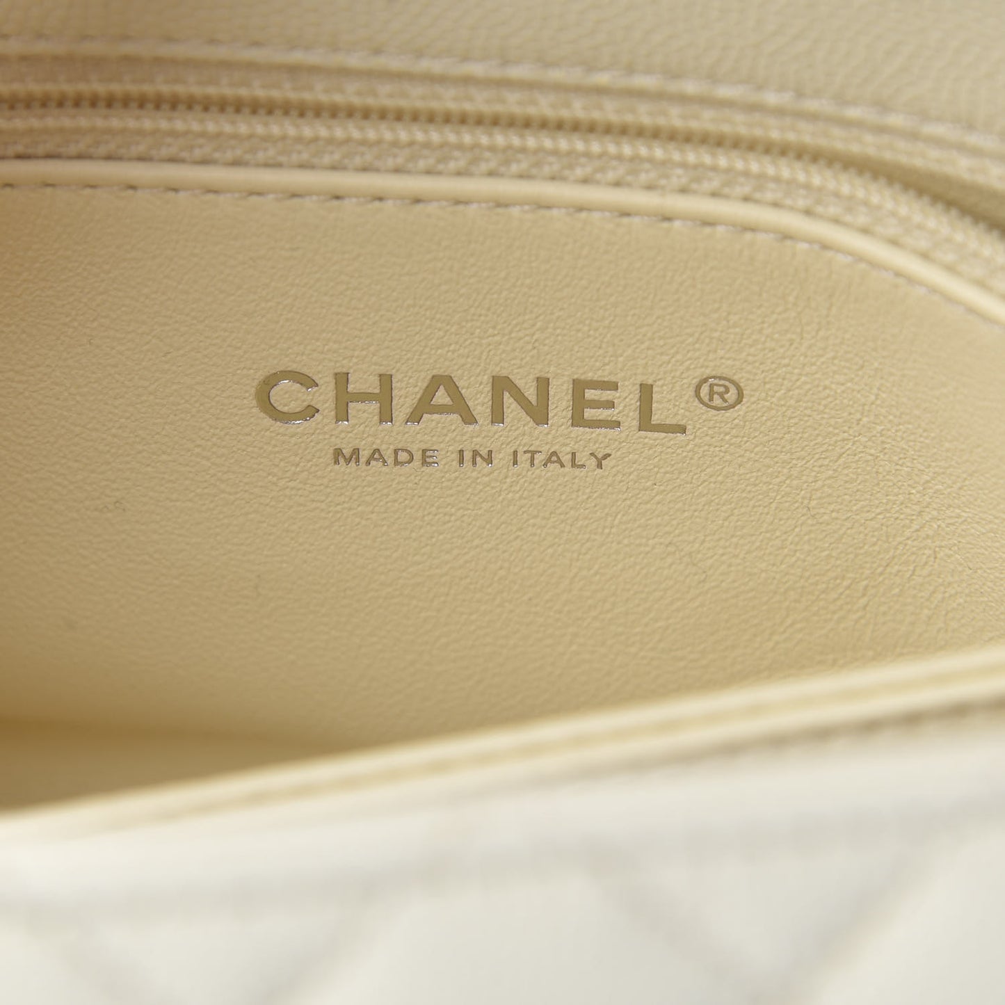 Caviar Lizard Quilted Mini Coco Handle Flap White