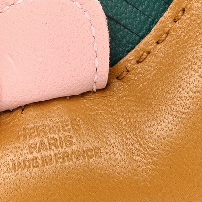 Hermes Milo Lambskin Grigri Rodeo Horse Bag Charm PM Sesame Malachite Rose Sakura 3 of 4