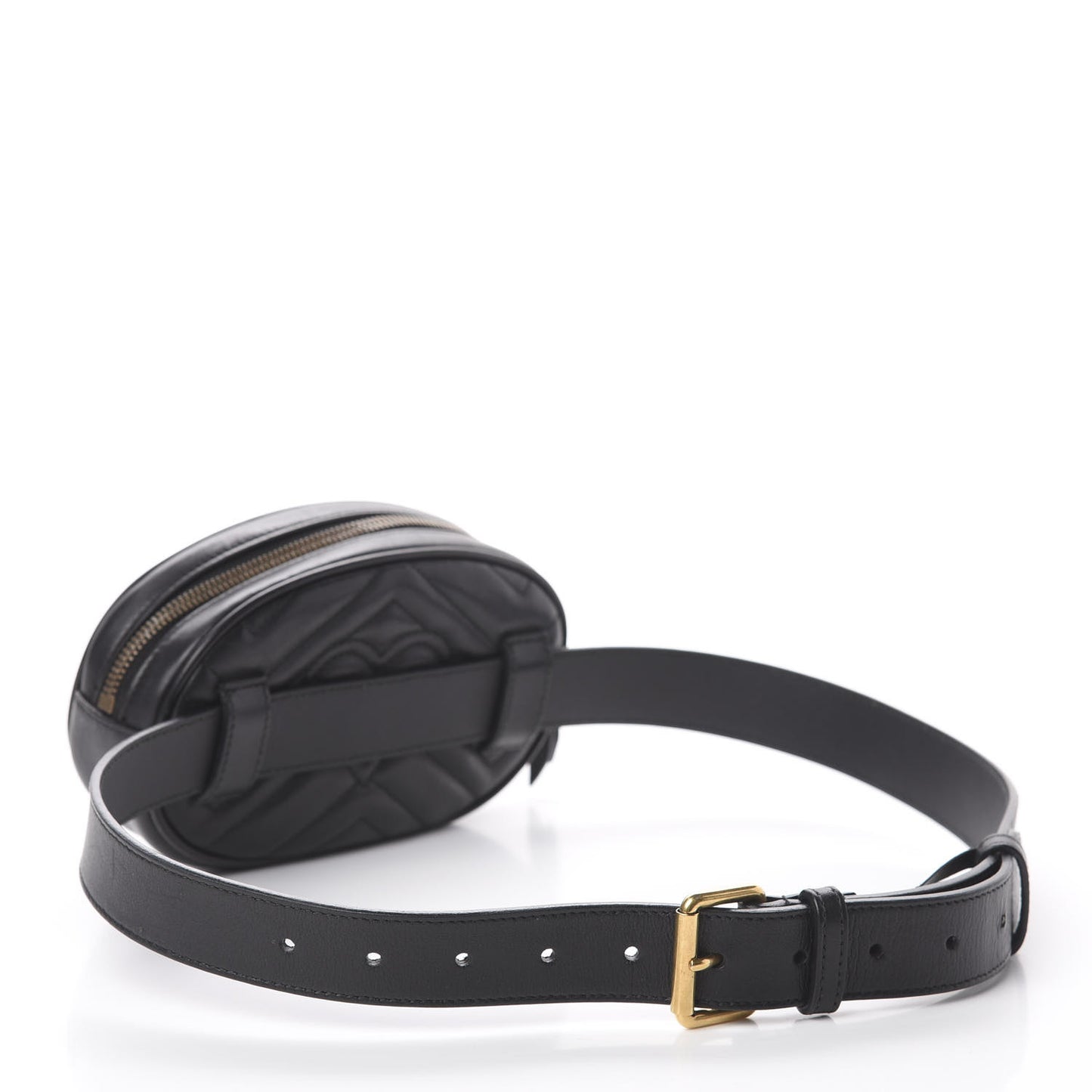 Calfskin Matelasse GG Marmont Belt Bag 85 34 Black