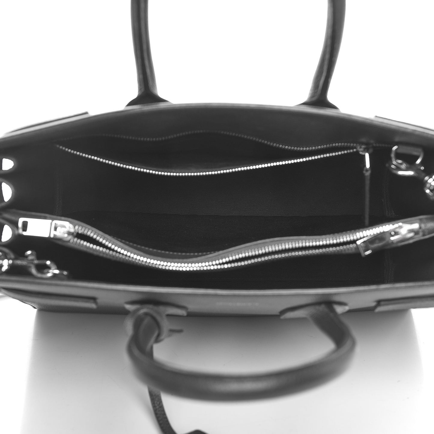 Grained Calfskin Small Sac De Jour Black
