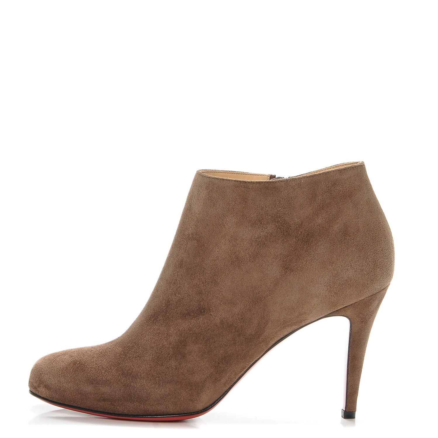 Christian Louboutin Veau Velours Belle 85 Ankle Boots 39 Chatain 1 of 9