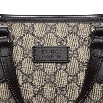 Gucci GG Supreme Monogram Small Zippered Tote Dark Brown 9 of 9