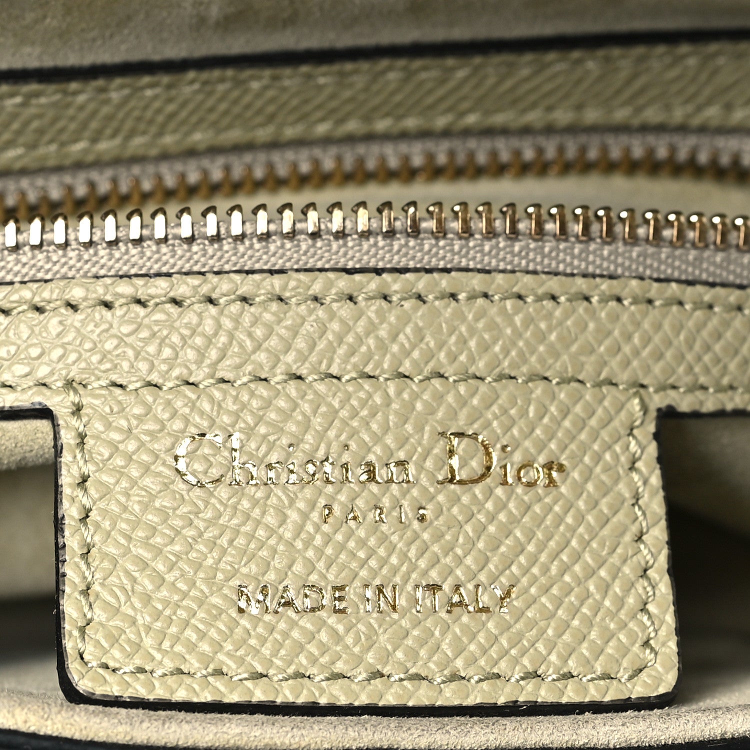 Christian Dior Grained Calfskin Saddle Bag With Strap Sage 6 of 10