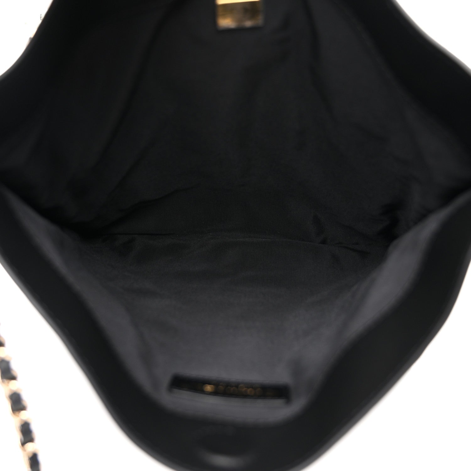 Chanel Calfskin Quilted Chain Flat Tote Black 5 of 11