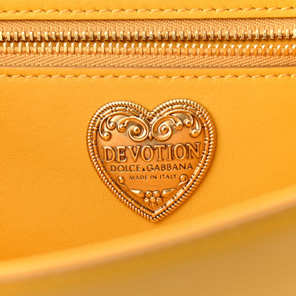 Dolce & Gabbana Calfskin Medium Devotion Crossbody Bag Yellow 7 of 9